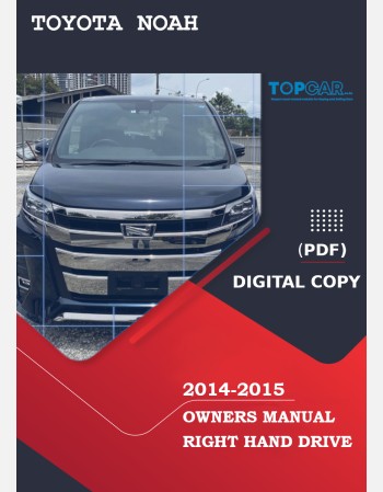 toyota noah 2014-2015 owners manual in english